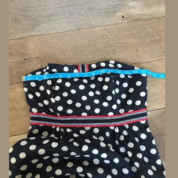 Anthropologie polka dot fit sheath front bow 4 - Picture 7 of 8